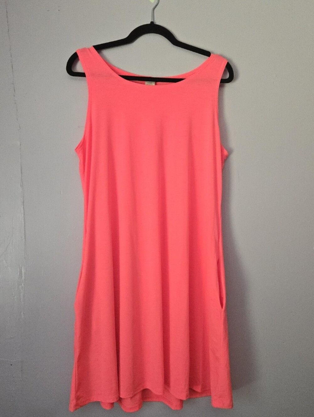 HEIMISH USA Neon Pink Sleeveless A-Line Dress NWOT